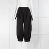 Batsheva Black Cotton Tie Up Pocket Detail Tapered Trousers