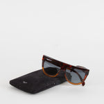 Celine Brown Tortoiseshell D Frame Sunglasses