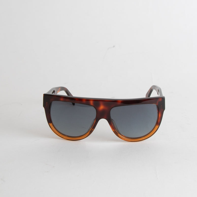 Celine Brown Tortoiseshell D Frame Sunglasses