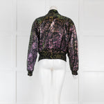 Chanel Black Paris New York Graffiti Leather Biker Jacket