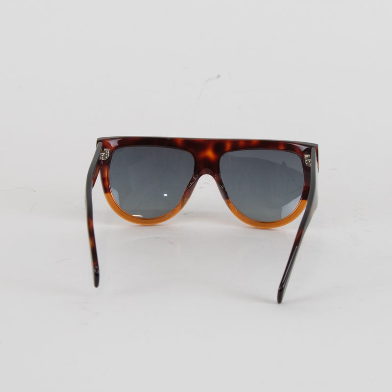 Celine Brown Tortoiseshell D Frame Sunglasses