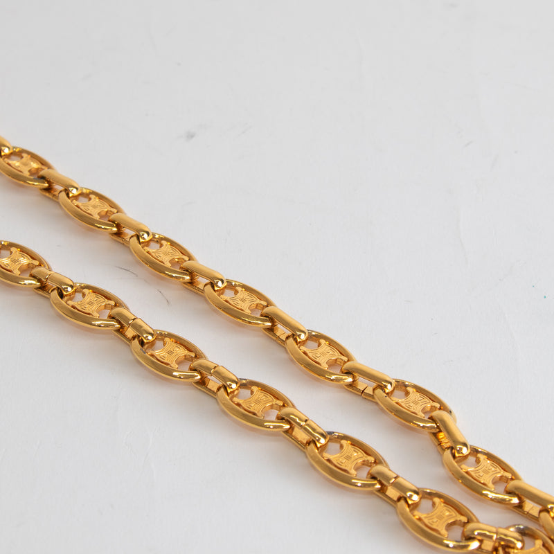 Celine Gold Vintage Chain Belt