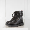 Claudie Pierlot Black Lace Up Biker Boot