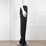 Chanel Black Textured Peplum Detail Trousers