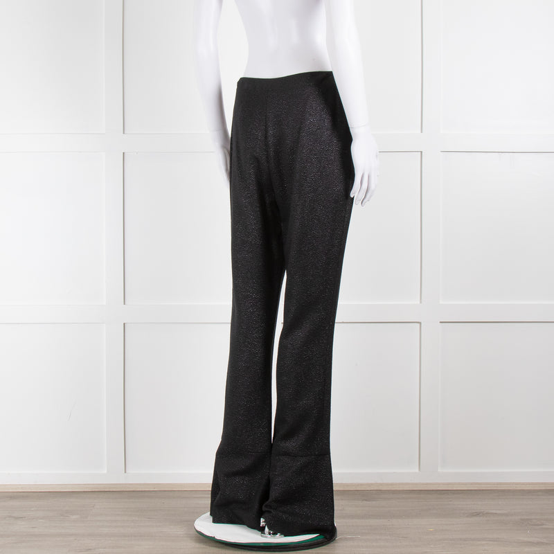 Chanel Black Textured Peplum Detail Trousers