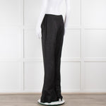 Chanel Black Textured Peplum Detail Trousers