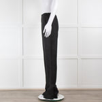 Chanel Black Textured Peplum Detail Trousers