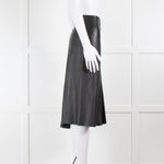 Joseph Black A Line Lambskin Leather Skirt