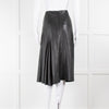 Joseph Black A Line Lambskin Leather Skirt