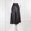 Joseph Black A Line Lambskin Leather Skirt