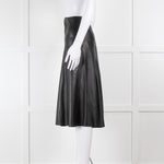 Joseph Black A Line Lambskin Leather Skirt