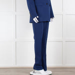 Joseph Royal Blue Flat Front Straight Trousers