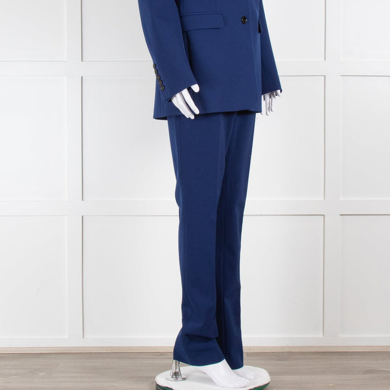 Joseph Royal Blue Flat Front Straight Trousers