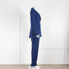 Joseph Royal Blue Flat Front Straight Trousers