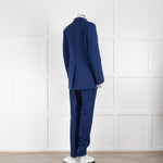 Joseph Royal Blue Flat Front Straight Trousers