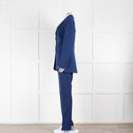 Joseph Royal Blue Flat Front Straight Trousers