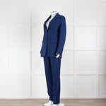 Joseph Royal Blue Flat Front Straight Trousers