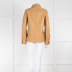 Joseph Camel Leather Shirt Jacket