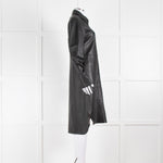 Joseph Black Leather Press Stud Coat Dress