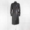 Joseph Black Leather Press Stud Coat Dress