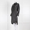 Joseph Black Leather Press Stud Coat Dress