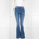 Mother Kickflare Frayed Blue Jeans