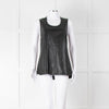 Joseph Black Leather Sleeveless Top