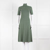 Joseph Green High Neck Short Sleeve Dress