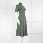 Joseph Green High Neck Short Sleeve Dress