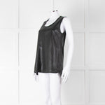 Joseph Black Leather Sleeveless Top