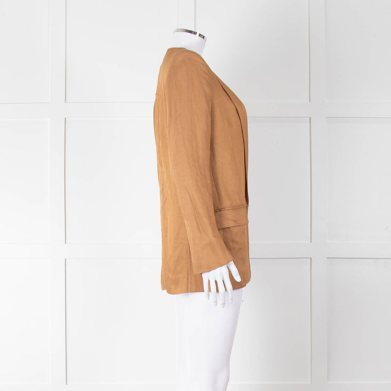 Stella McCartney Tan Linen Blend Blazer Jacket