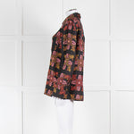 La Double J Black Orange Pink Silk Shirt