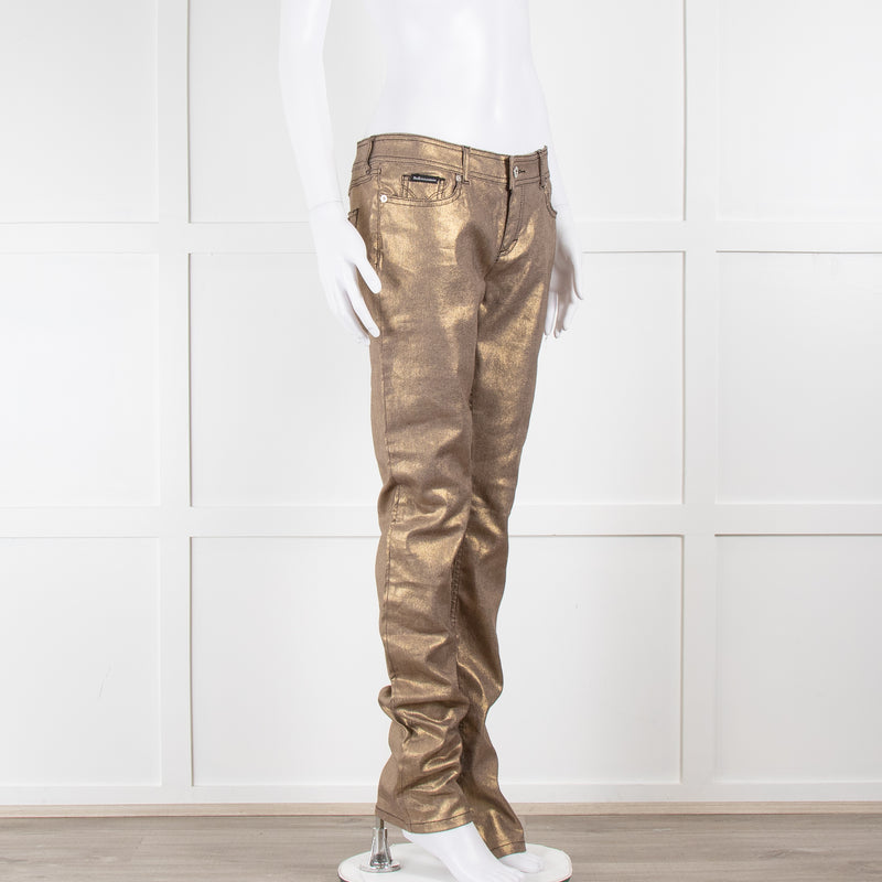 Dolce & Gabbana Gold Straight Leg Jeans