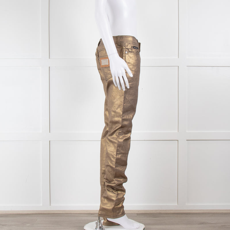 Dolce & Gabbana Gold Straight Leg Jeans