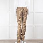 Dolce & Gabbana Gold Straight Leg Jeans