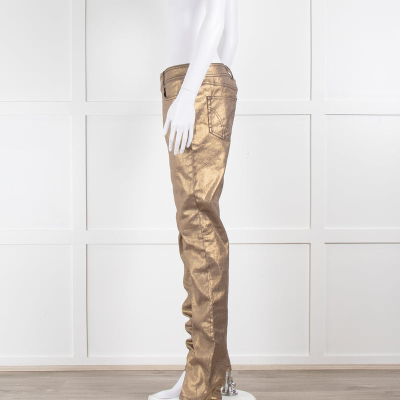 Dolce & Gabbana Gold Straight Leg Jeans