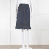 Louis Vuitton Blue Denim Front Pocket Detail Skirt