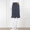 Louis Vuitton Blue Denim Front Pocket Detail Skirt