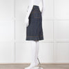 Louis Vuitton Blue Denim Front Pocket Detail Skirt