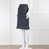 Louis Vuitton Blue Denim Front Pocket Detail Skirt