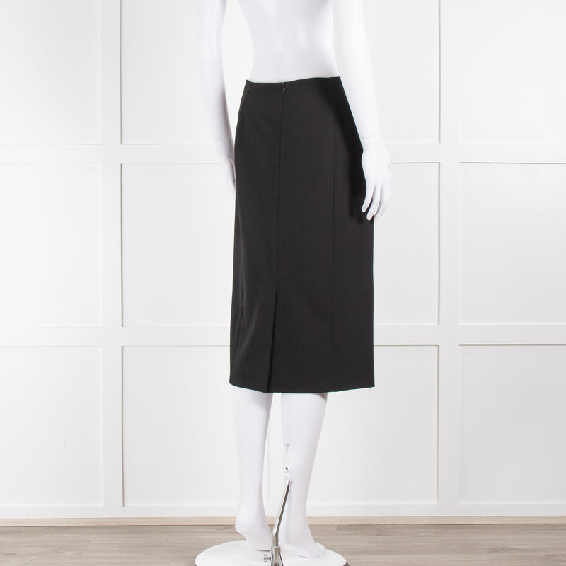 Joseph Black Wool Pencil Skirt