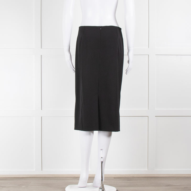 Joseph Black Wool Pencil Skirt