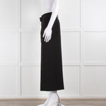 ME + EM Black High Waisted Belted Cropped Wide Trousers