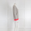 Cove Light Grey Cashmere Jumper with Pink & Orange Cuff Details