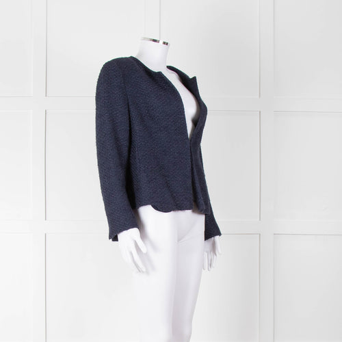 Helene Berman Navy Tweed Short Jacket