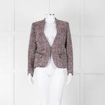 Helene Berman Navy White Red Tweed Jacket