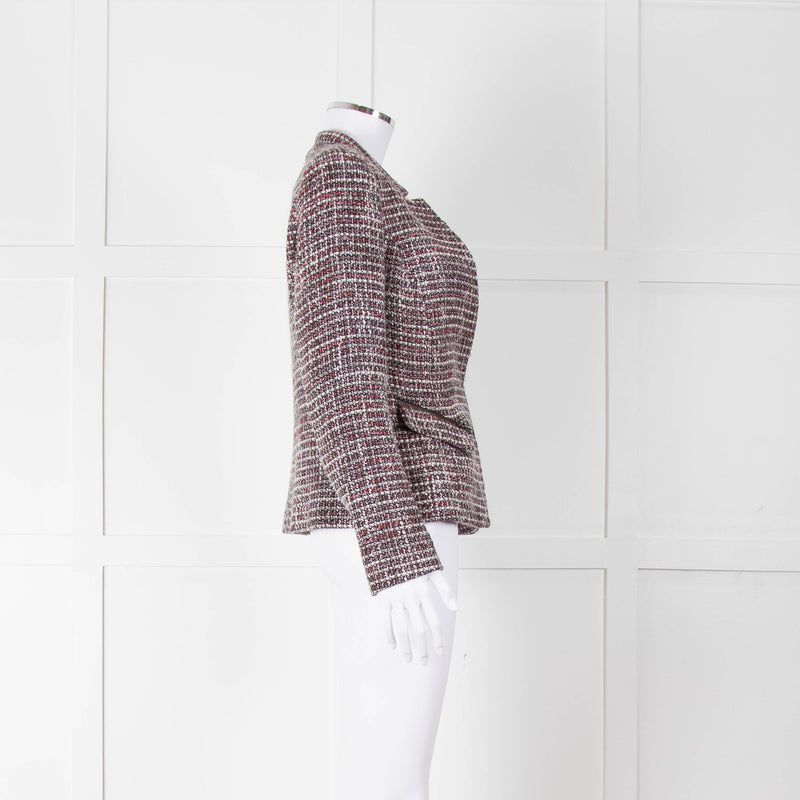 Helene Berman Navy White Red Tweed Jacket