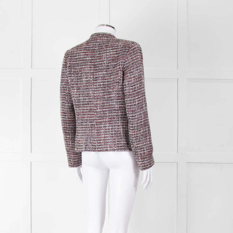 Helene Berman Navy White Red Tweed Jacket