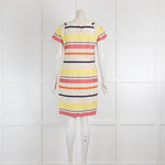 Weekend Max Mara Beige Multi Stripe Cap Sleeve Dress