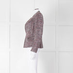 Helene Berman Navy White Red Tweed Jacket